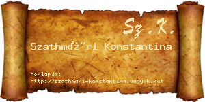 Szathmári Konstantina névjegykártya